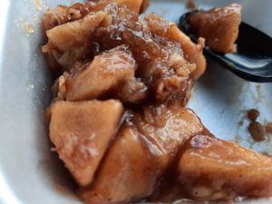 What's  left of my fabulous  Apple  Crunch at Eden's Vegans in Raleigh