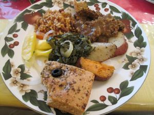 My plate @ Eden's at Eden's Vegans in Raleigh