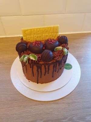 6 inch double layer cake. Vegan chocolate sponge cake with chocolate buttercream. at My Glorious Treats - No Storefront in Wilmslow
