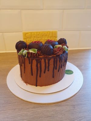6 inch double layer cake. Vegan chocolate sponge cake with chocolate buttercream. at My Glorious Treats - No Storefront in Wilmslow