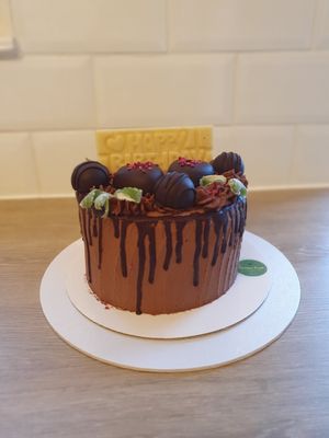 6 inch double layer cake. Vegan chocolate sponge cake with chocolate buttercream. at My Glorious Treats - No Storefront in Wilmslow