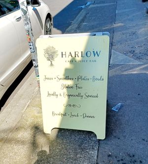 Sandwich board at Harlow in Portland
