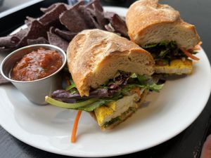 Bánh mì inspired gluten free sandwich special  at Harlow in Portland