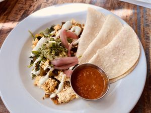 tofu scramble with tortillas...  at Harlow in Portland