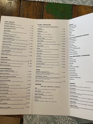 Menu  at Local92 in Barcelona