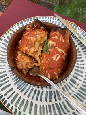 Traditional lasagna  at Local92 in Barcelona