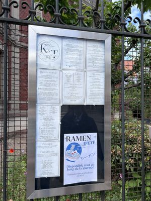 Menu  at Kitsuné & Tanuki in Colmar