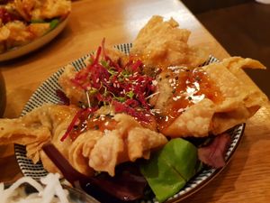 Fried musshrooms at Bodhi Vegan Living - St George in Hamburg