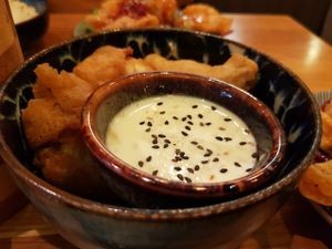 Tofu shrimp at Bodhi Vegan Living - St George in Hamburg