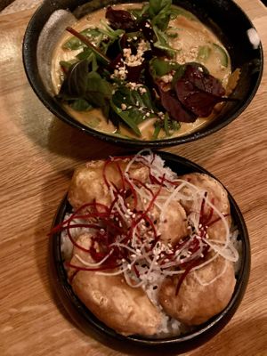 Peanut cream (vegan shrimps )  at Bodhi Vegan Living - St George in Hamburg