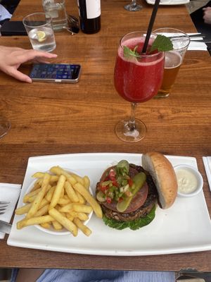 Vegan burger   at La Plaza Malaga - Calle Alcazabilla in Malaga