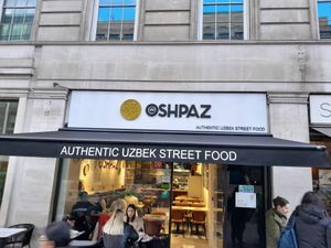Outside the restaurant at OSHPAZ - Regent Street in London