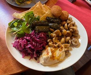 Vegan plate  at Vegtral Restaurace in Prague