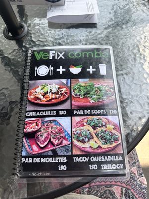 Menu  at Roots in Mexico City