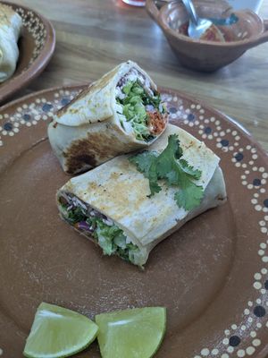 Burrito (campechana filling was best) at Roots in Mexico City