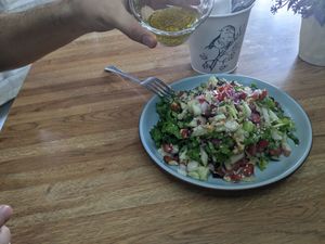 Vegetable salad at Roots in Mexico City