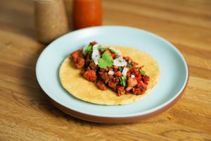 taco campechano vegano at Roots in Mexico City