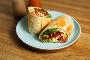 burrote campechano vegano at Roots in Mexico City