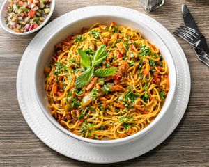 Persian Macaroni at Neek Vegan in Duluth