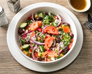 Beet & Chickpea Salad at Neek Vegan in Duluth