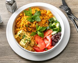 Tofu Bowl at Neek Vegan in Duluth