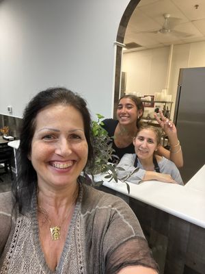 Mom and daughter   at Neek Vegan in Duluth