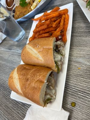 Philly cheesesteak   at Neek Vegan in Duluth