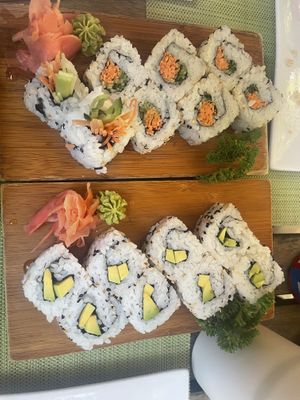 Rolls  at SushiBar in Tortola