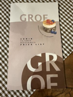 Desserts menu  at Gostilna GROF in Vransko