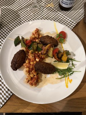 Chickpea-tofu main dishh  at Gostilna GROF in Vransko