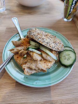 Thai chicken chilli bagel at Bagels & Beans - Kruisstraat in Haarlem