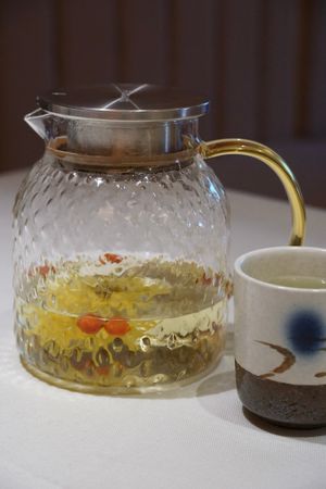 Free tea at Liansu World in Beijing