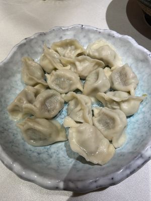 Cactus and celery dumplings   at Liansu World in Beijing