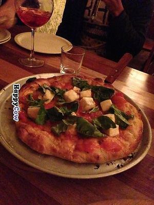 Pizza Margherita: Fresh artesanal cheese, basil and tomato sauce at Ravi Gastropub and Cafe in San Jose