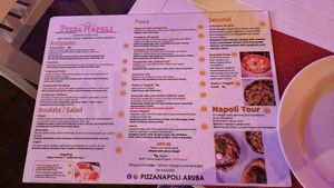 menu at Pizza Napoli in Noord