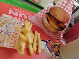 Smile burger at Plant Bun in Asti