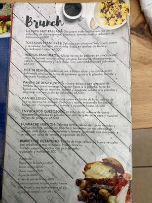 Menu  at Arbol de Seda in San Jose