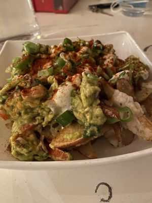 Papas supreme—muy delicioso ! at Arbol de Seda in San Jose