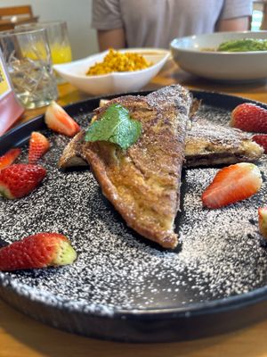 Vegan french toast  at Arbol de Seda in San Jose