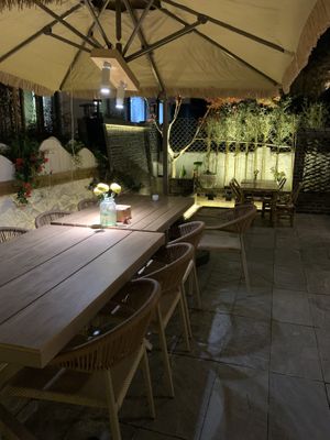 Outdoor seating   at Qing Ya Cha Su - 青雅茶素 in Hangzhou