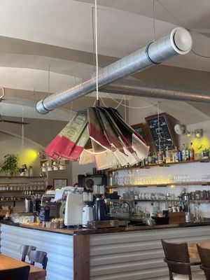 Verrückte Einrichtung Nähe Bahnhof.  at Sicily Cafe in Prague