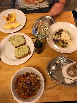 Our lunch spread at Sicily Cafe in Prague