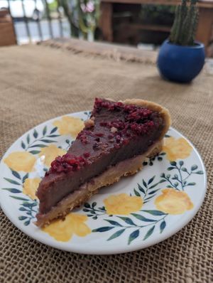 Sweet chickpea cake at NADI in Cali