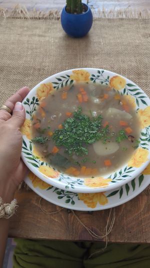 Soup/sopa, delicioso $20.000 for menu del dia at NADI in Cali