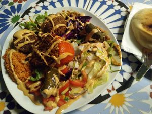Vegan platter at Ibras Bistro in Erfurt