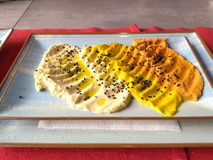 Hummus variation at Ibras Bistro in Erfurt