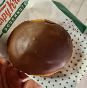Boston Kreme donut at Krispy Kreme in Dublin