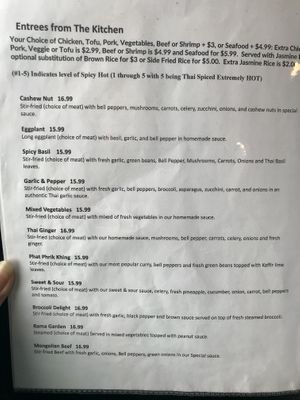 menu (Jan 2025)  at Kin Khao Thai & Sushi Bar in Valparaiso