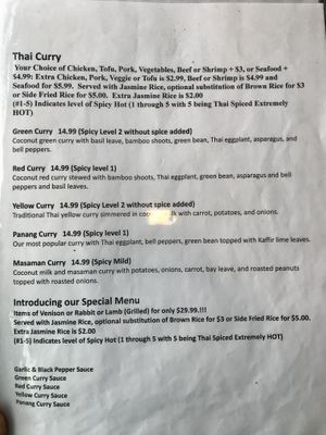 menu (Jan 2025)  at Kin Khao Thai & Sushi Bar in Valparaiso