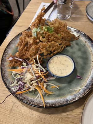 Fried mushrooms  at Bếp Việt in Paris